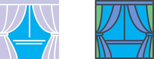 Curtains Icon Design vector