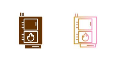 Solid Fuel Boiler Icon Design vector
