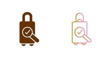 Luggage Inspection Icon Design vector