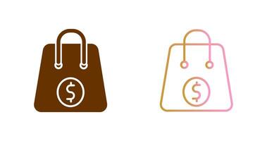 Items In a Bag Icon Design vector