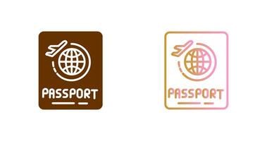 diseño de icono de pasaporte vector