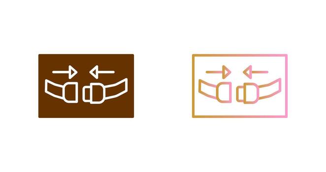 diseño de icono de cinturón de seguridad vector