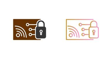 Protected WiFi Icon Design vector