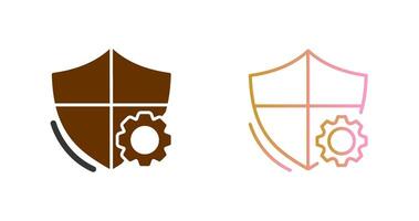 Shield Settings Icon Design vector