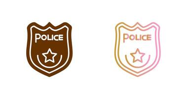 diseño de icono de placa de policía vector