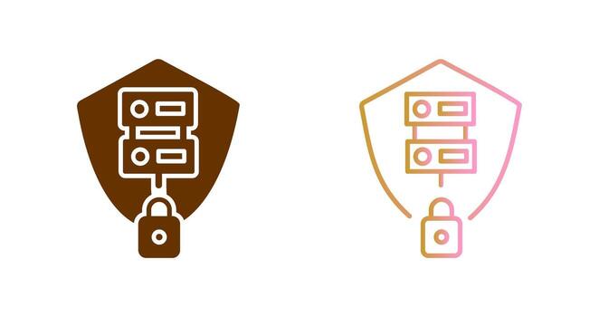 Secure Server Icon Design vector