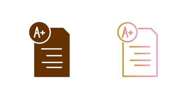 Graded Paper Icon Design vector