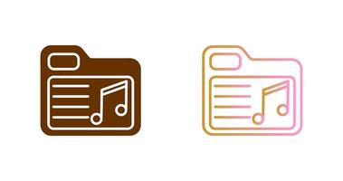 Music Folder Icon Design vector