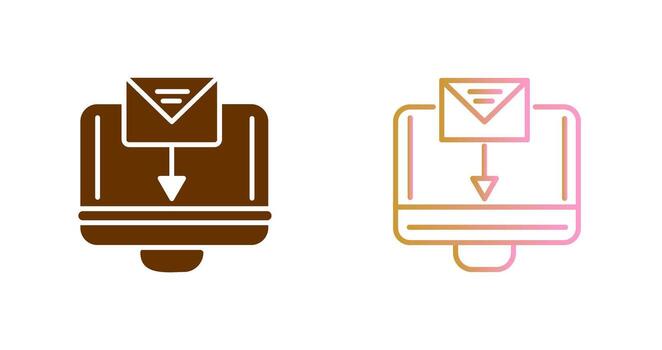 correo subir icono diseño vector