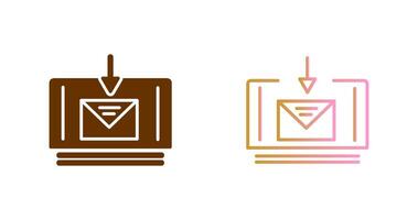 Mail Download Icon Design vector