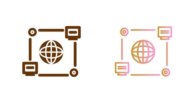 Computer Connection Icon Design vector