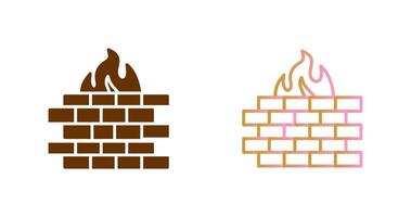 Firewall Icon Design vector