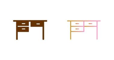 Table with Drawers II Icon Design vector