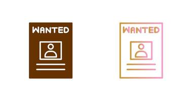 Wanted Poster Icon Design vector