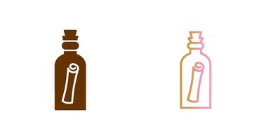 Scroll in Bottle Icon Design vector