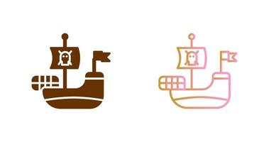 Pirate Ship Icon Design vector