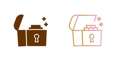 Open Treasure Box Icon Design vector