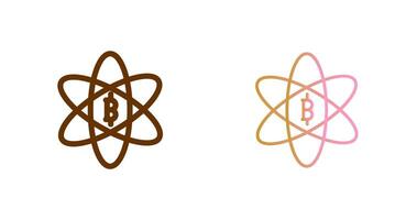 Bitcoin Science Icon Design vector