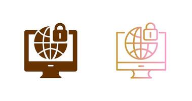 Internet Security Icon Design vector
