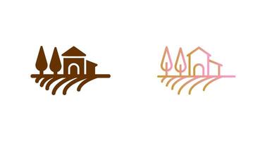 Farm House Icon Design vector