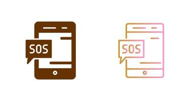 SOS Icon Design vector