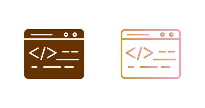 diseño de icono de codificación web vector