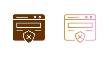 Unprotected Website Icon Design vector