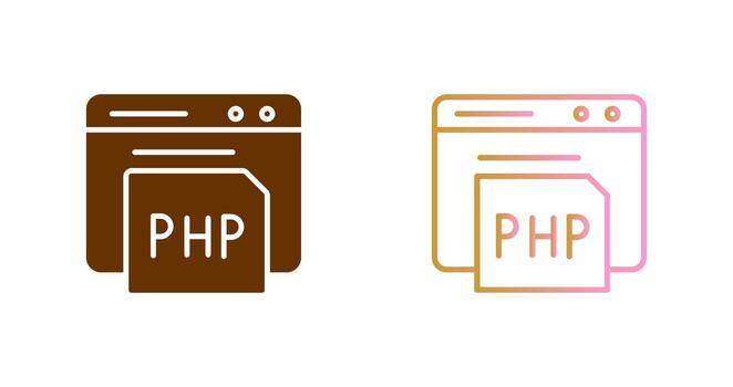 PHP Icon Design vector