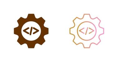 Coding Gear Icon Design vector