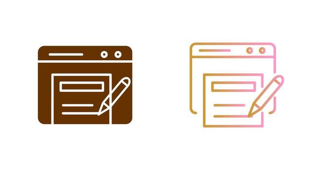 Blog Template Icon Design vector