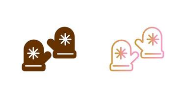 Winter Gloves Icon Design vector