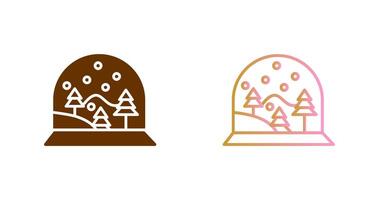 diseño de icono de globo de nieve vector