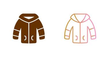 Winter Jacket Icon Design vector