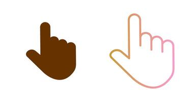 Raised Finger Icon Design vector