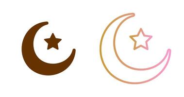 Moon and Star Icon Design vector