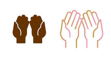 Praying Hands Icon Design vector