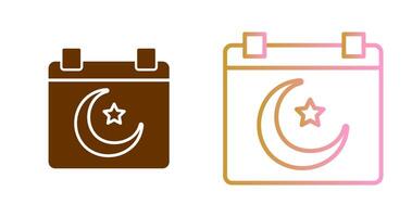 Islamic Calendar Icon Design vector