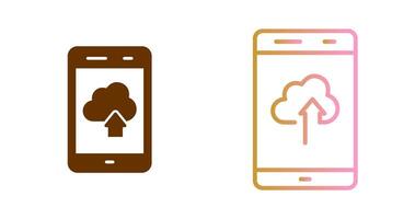 Cloud with Upward Arrow Icon Design vector