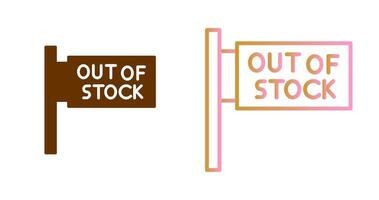 Out of Stock Icon Design vector