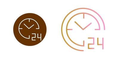 24 hours Icon Design vector