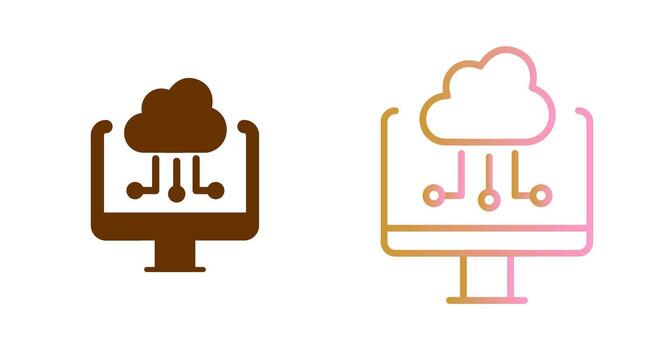 Cloud Computing Icon Design vector