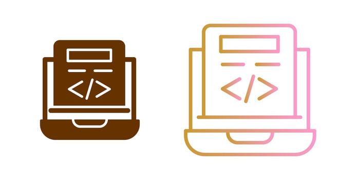 diseño de icono de codificación vector
