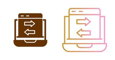 Data Transfer Icon Design vector