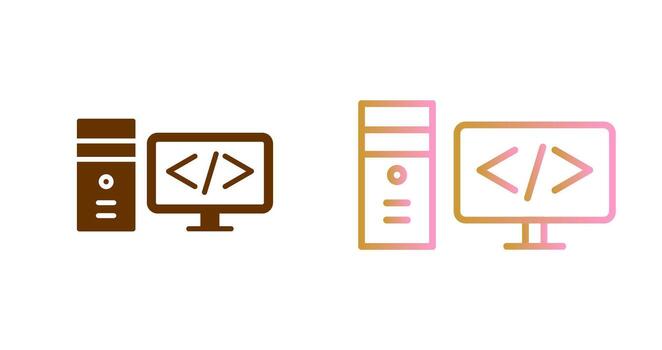 Coding Icon Design vector