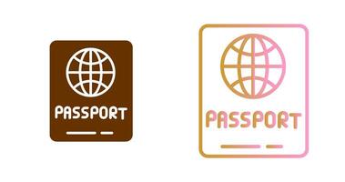 diseño de icono de pasaporte vector