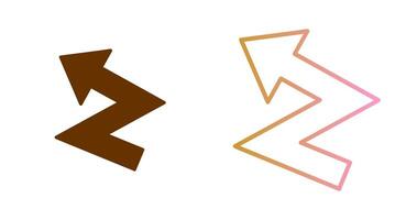 ZigZag Arrow Icon Design vector