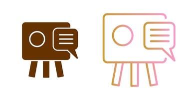 Message Board Icon Design vector