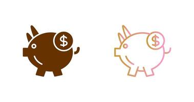 cerdito ahorro icono diseño vector