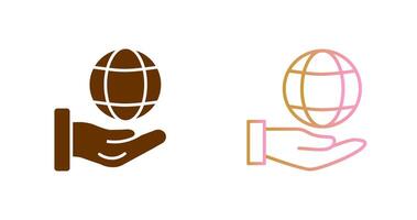 Global Hand Icon Design vector