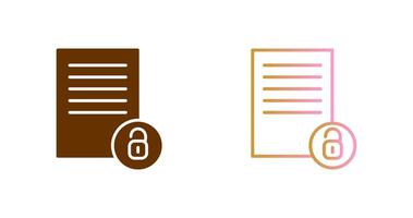 desbloquear documentos icono diseño vector